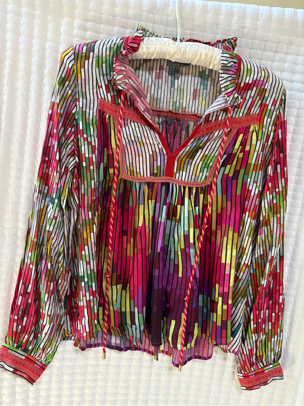 Conditions Apply Inreiza Multicolor Boho Tunic Blouse Size S